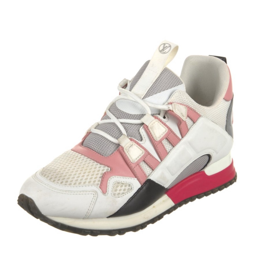 Louis Vuitton Women's Pink and White Sneakers